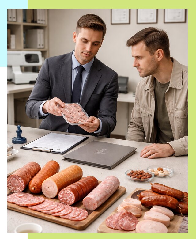 Сертификация колбасных изделий в Чернушке от 7617 р. | Алешин-Чрш